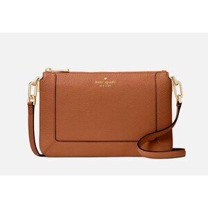New Kate Spade Lena Double Compartment Crossbody Warm Gingerbread